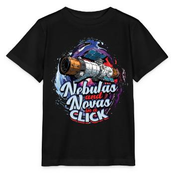 Astrophotographie Nébuleuses et novas en un clic - T-shirt bio MINI CREATOR Stanley/Stella Enfant - noir - Devant - Mikhail (115cm)