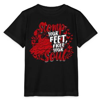 Flamenco Stomp your feet free your soul - Stanley/Stella MINI CREATOR Kids’ T-Shirt - black - Front - Mikhail (115cm)