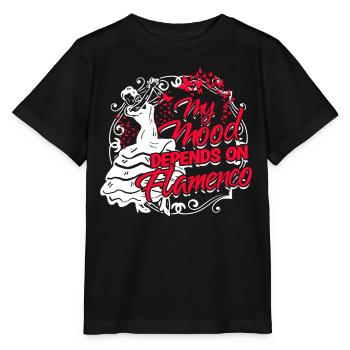 Flamenco Mon humeur dépend du Flamenco - T-shirt bio MINI CREATOR Stanley/Stella Enfant - noir - Devant - Mikhail (115cm)