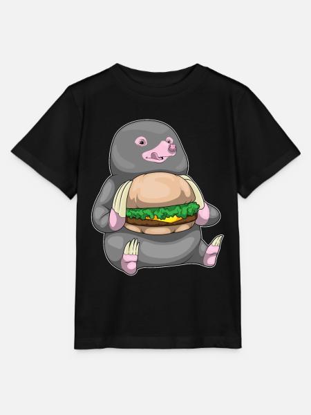 Maulwurf Cheeseburger - Stanley/Stella Kinder T-Shirt MINI CREATOR - Schwarz