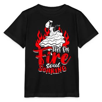 Flamenco Feet On Fire Soul Soaring - Stanley/Stella Kinder T-Shirt MINI CREATOR  - Schwarz - Vorne - Mikhail (115cm)