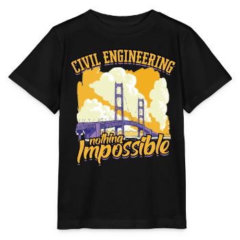 Génie civil Rien d’impossible - T-shirt bio MINI CREATOR Stanley/Stella Enfant - noir - Devant - Mikhail (115cm)