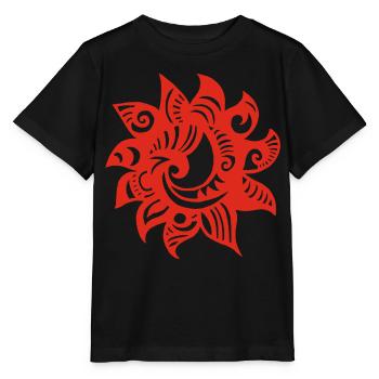 Strange red sun - Stanley/Stella MINI CREATOR Kids’ T-Shirt - black - Front - Mikhail (115cm)