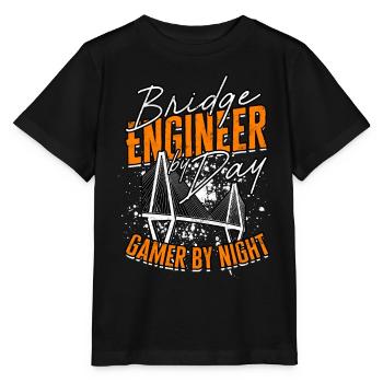 Ingénieur Ponts en Génie Civil - T-shirt bio MINI CREATOR Stanley/Stella Enfant - noir - Devant - Mikhail (115cm)