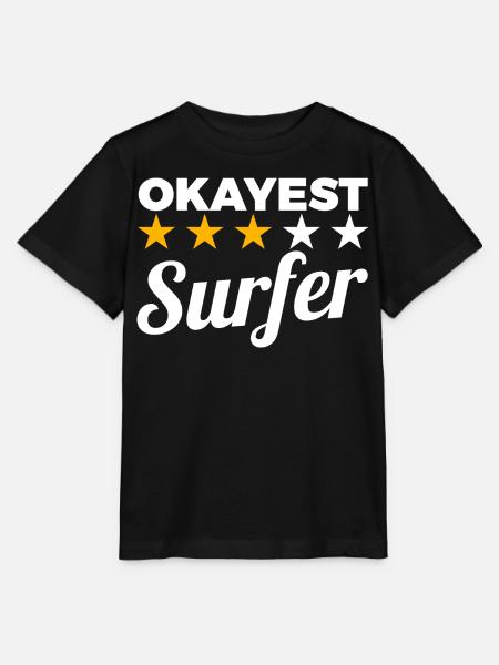 Okayest Surfer - Stanley/Stella Kinder T-Shirt MINI CREATOR  - Schwarz