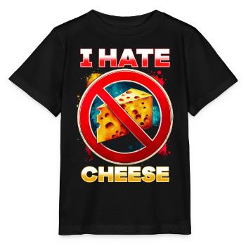 Je déteste le fromage - T-shirt bio MINI CREATOR Stanley/Stella Enfant - noir - Devant - Mikhail (115cm)