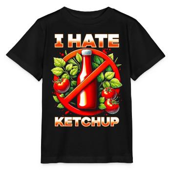 Je déteste le ketchup - T-shirt bio MINI CREATOR Stanley/Stella Enfant - noir - Devant - Mikhail (115cm)