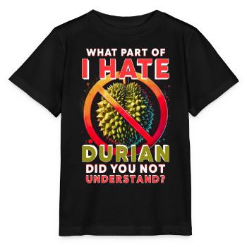 Durian Hater Skunk Fruit - Stanley/Stella MINI CREATOR Kids’ T-Shirt - black - Front - Mikhail (115cm)