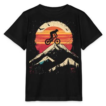 Mountainbike Vintage Look - Stanley/Stella Kinder T-Shirt MINI CREATOR  - Schwarz - Vorne - Mikhail (115cm)