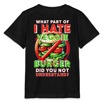 Vegan Burger Haters - Stanley/Stella MINI CREATOR Kids’ T-Shirt - black - Front - Mikhail (115cm)