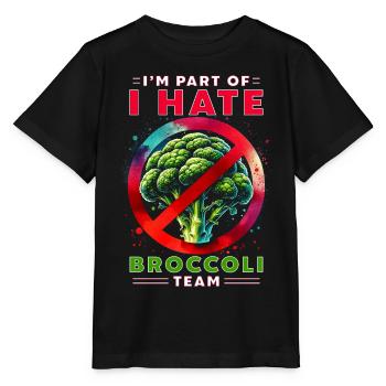 Brokkoli Je fais partie de l’équipe Je déteste le brocoli - T-shirt bio MINI CREATOR Stanley/Stella Enfant - noir - Devant - Mikhail (115cm)