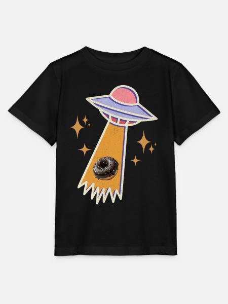 Ufo Donut - Stanley/Stella Kinder T-Shirt MINI CREATOR  - Schwarz