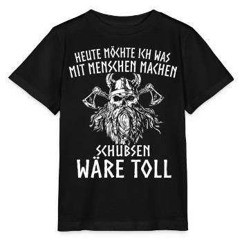Wikinger Tshirt Viking Valhalla Walhalla Gott Odin - Stanley/Stella Kinder T-Shirt MINI CREATOR  - Schwarz - Vorne - Mikhail (115cm)
