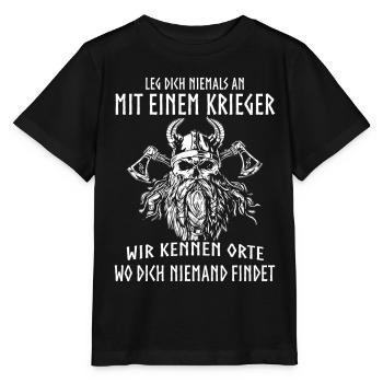 Wikinger Tshirt Viking Valhalla Walhalla Gott Odin - Stanley/Stella Kinder T-Shirt MINI CREATOR  - Schwarz - Vorne - Mikhail (115cm)