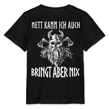 Wikinger Tshirt Viking Valhalla Walhalla Gott Odin - Stanley/Stella Kinder T-Shirt MINI CREATOR  - Schwarz - Vorne - Mikhail (115cm)