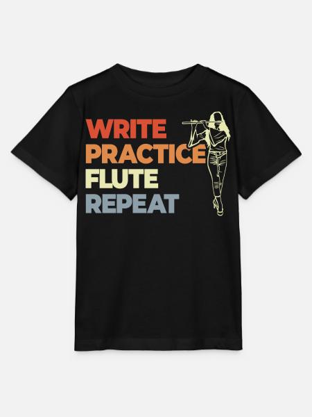 Write Practice Flute Repeat - Stanley/Stella Kinder T-Shirt MINI CREATOR - Schwarz