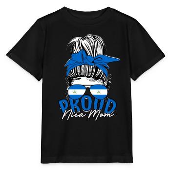 Nicaragua Nicaragisch Proud Nica Mom - Stanley/Stella Kinder T-Shirt MINI CREATOR  - Schwarz - Vorne - Mikhail (115cm)