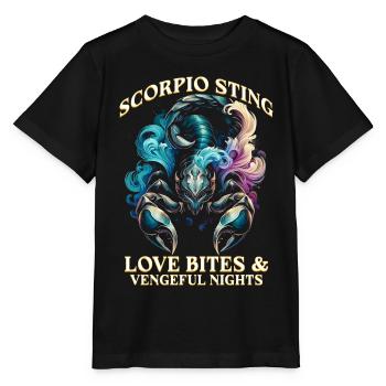 Horoscope Scorpion Scorpion Piqûre - T-shirt bio MINI CREATOR Stanley/Stella Enfant - noir - Devant - Mikhail (115cm)