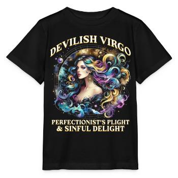 Horoscope Virgo Devilish Virgo - Stanley/Stella MINI CREATOR Kids’ T-Shirt - black - Front - Mikhail (115cm)
