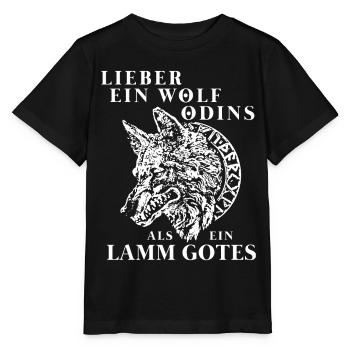 Wikinger Tshirt Viking Valhalla Walhalla Gott Odin - Stanley/Stella Kinder T-Shirt MINI CREATOR  - Schwarz - Vorne - Mikhail (115cm)