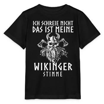 Wikinger Tshirt Viking Valhalla Walhalla Gott Odin - Stanley/Stella Kinder T-Shirt MINI CREATOR  - Schwarz - Vorne - Mikhail (115cm)