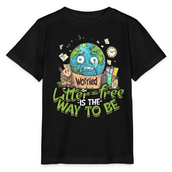 Umweltschutz Umweltschützer Recyceln - Stanley/Stella Kinder T-Shirt MINI CREATOR  - Schwarz - Vorne - Mikhail (115cm)