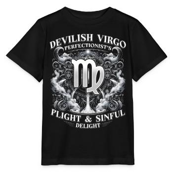 Virgo Horoscope Devilish Virgo - Stanley/Stella MINI CREATOR Kids’ T-Shirt - black - Front - Mikhail (115cm)