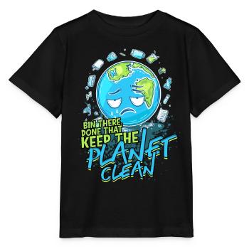 Umweltschutz Umweltschützer Recyceln - Stanley/Stella Kinder T-Shirt MINI CREATOR  - Schwarz - Vorne - Mikhail (115cm)