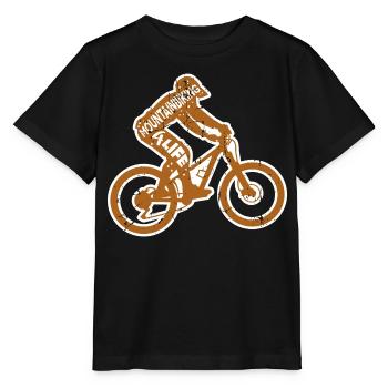 Dicton de vététiste - T-shirt bio MINI CREATOR Stanley/Stella Enfant - noir - Devant - Mikhail (115cm)