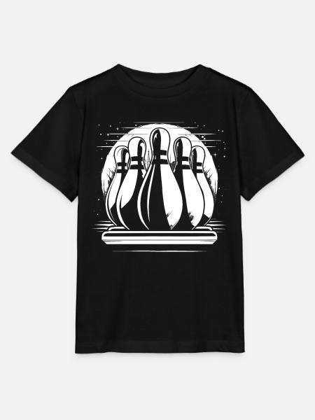 Bowling Pins Zeichnung - Stanley/Stella Kinder T-Shirt MINI CREATOR  - Schwarz