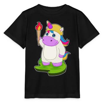 Torche Licorne - T-shirt bio MINI CREATOR Stanley/Stella Enfant - noir - Devant - Mikhail (115cm)