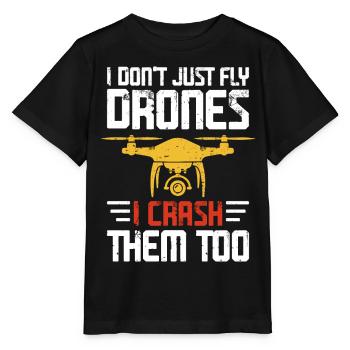 Drohne - Stanley/Stella Kinder T-Shirt MINI CREATOR  - Schwarz - Vorne - Mikhail (115cm)