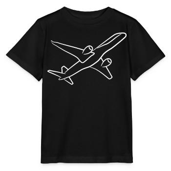 Croquis d’avion - T-shirt bio MINI CREATOR Stanley/Stella Enfant - noir - Devant - Mikhail (115cm)