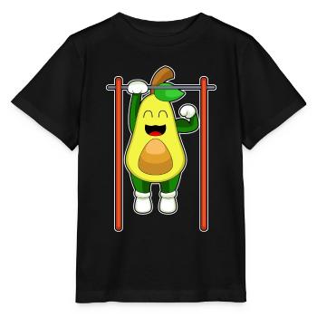 Avocado Bodybuilder Pull-ups Bodybuilding - Stanley/Stella MINI CREATOR Kids’ T-Shirt - black - Front - Mikhail (115cm)