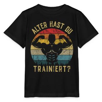 Gym Tshirt Lustig Fitness Workout Fitnessstudio - Stanley/Stella Kinder T-Shirt MINI CREATOR  - Schwarz - Vorne - Mikhail (115cm)