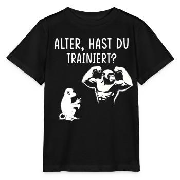 Gym Tshirt Lustig Fitness Workout Fitnessstudio - Stanley/Stella Kinder T-Shirt MINI CREATOR  - Schwarz - Vorne - Mikhail (115cm)