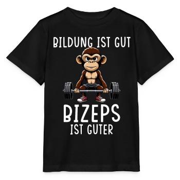 T-shirt de gymnastique drôle de remise en forme Gym d’entraînement - T-shirt bio MINI CREATOR Stanley/Stella Enfant - noir - Devant - Mikhail (115cm)