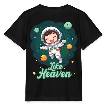 Like Heaven - Astronaut - Stanley/Stella Kinder T-Shirt MINI CREATOR  - Schwarz - Vorne - Mikhail (115cm)