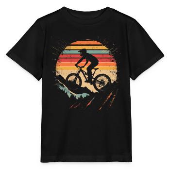 Cycliste Look Vintage - T-shirt bio MINI CREATOR Stanley/Stella Enfant - noir - Devant - Mikhail (115cm)