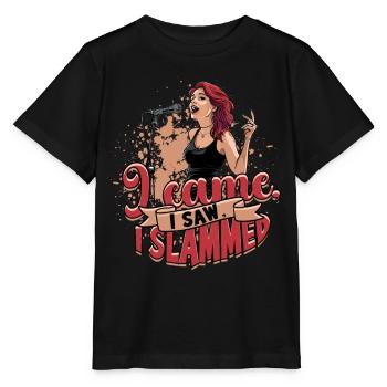 Poésie Slam Je suis venu, j’ai vu, j’ai claqué - T-shirt bio MINI CREATOR Stanley/Stella Enfant - noir - Devant - Mikhail (115cm)