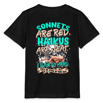 Poetry Slam Dichter Poetryslam - Stanley/Stella Kinder T-Shirt MINI CREATOR  - Schwarz - Vorne - Mikhail (115cm)