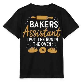 Baker's assistant - Stanley/Stella MINI CREATOR Kids’ T-Shirt - black - Front - Mikhail (115cm)
