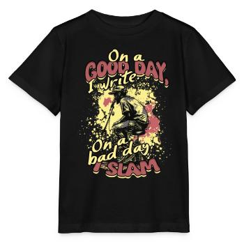 Poetry Slam Dichter Poetryslam - Stanley/Stella Kinder T-Shirt MINI CREATOR  - Schwarz - Vorne - Mikhail (115cm)