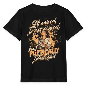 Poésie Slam Poète Poésie Slam - T-shirt bio MINI CREATOR Stanley/Stella Enfant - noir - Devant - Mikhail (115cm)