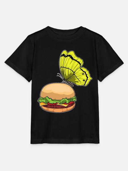 Schmetterling Cheeseburger - Stanley/Stella Kinder T-Shirt MINI CREATOR  - Schwarz
