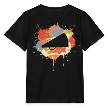 Cheerleader Megaphon Zeichnung - Stanley/Stella Kinder T-Shirt MINI CREATOR  - Schwarz - Vorne - Mikhail (115cm)