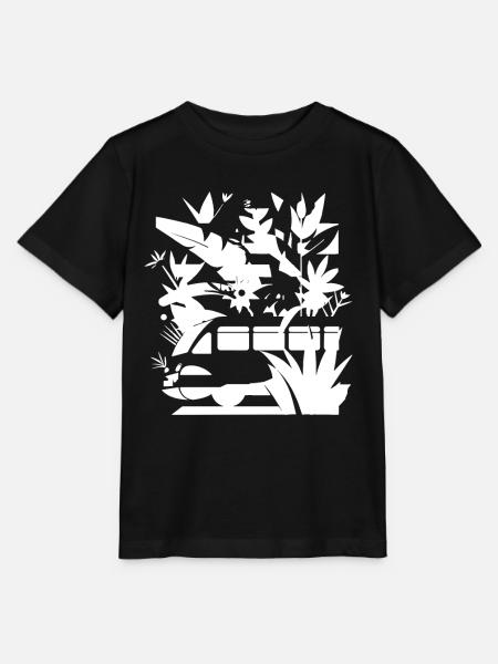 Cartoon Eisenbahn - Stanley/Stella Kinder T-Shirt MINI CREATOR - Schwarz