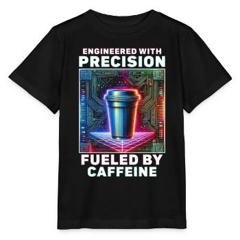 Robotics Engineer Fueled By Caffeine - Stanley/Stella MINI CREATOR Kids’ T-Shirt - black - Front - Mikhail (115cm)