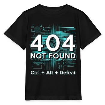 Ingénieur en robotique 404 introuvable CTRL+Alt+Défaite - T-shirt bio MINI CREATOR Stanley/Stella Enfant - noir - Devant - Mikhail (115cm)