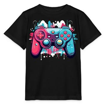 Manettes de jeu - T-shirt bio MINI CREATOR Stanley/Stella Enfant - noir - Devant - Mikhail (115cm)